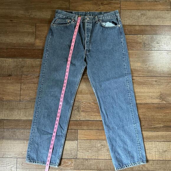 80’s VINTAGE Levi's 501 Jeans 38x30 USA Made Button Fly Red Tab 90s Denim 91528
